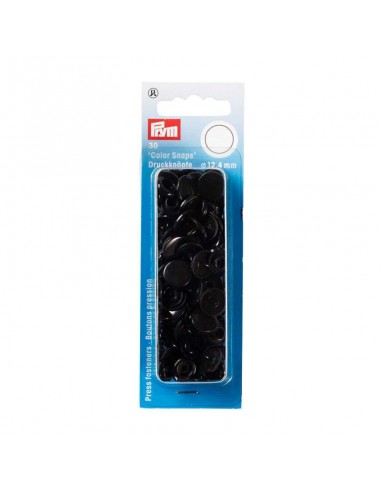 BROCHE SNAP NEGRO PRYM 12.4 mm, blister 30 u