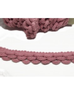 GALÓN AROS LANA 25MM ROSA