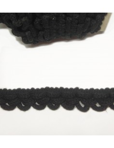 GALÓN AROS LANA 25MM NEGRO