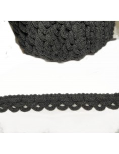 GALÓN AROS LANA 25MM GRIS