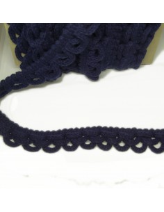 GALÓN AROS LANA 25MM MARINO