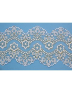 ENTREDOS TUL BORDADO BLANCO...