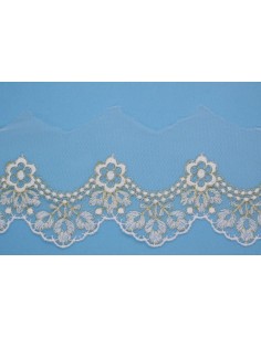 PUNTILLA DE TUL BORDADO EN...