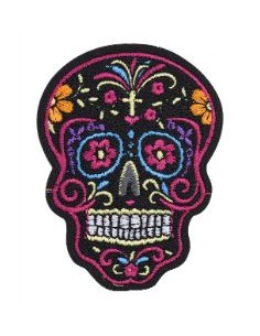 CALAVERA FONDO NEGRO