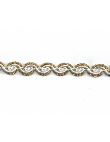 GALÓN BLANCO METALIZADO CARACOL