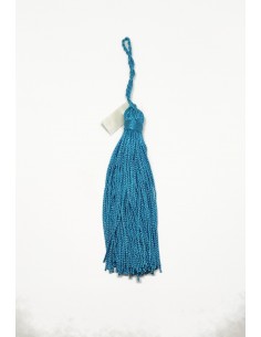 BORLA 10CM AZUL TURQUESA RAYÓN