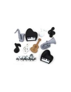 KIT 10 BOTONES MÚSICA