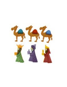 KIT 6 BOTONES REYES MAGOS
