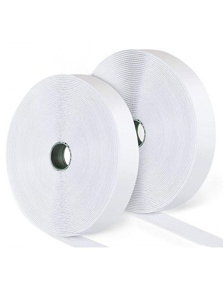Caja velcro blanco de pegar 25mts. macho y hembra