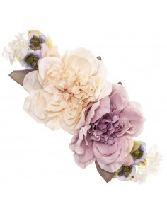 CONJUNTO FLORAL LILA/CRUDO...