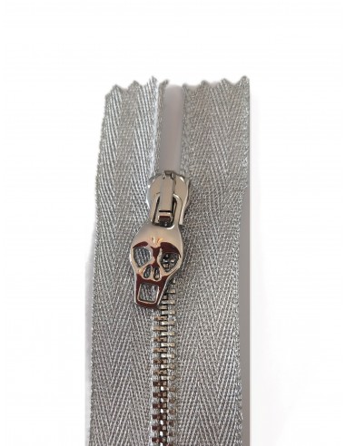 CREMALLERA METALIZADA PLATEADA 20CM...
