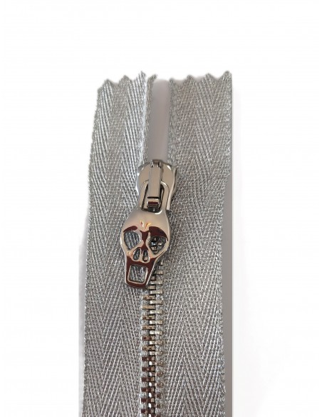 CREMALLERA METALIZADA PLATEADA 20CM S/SEP