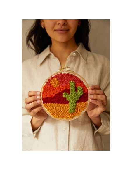 KIT DE PUNCH NEEDLE - DESIERTO - DMC