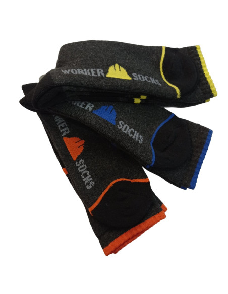 PACK 3 PARES CALCETINES WORKER ALGODÓN