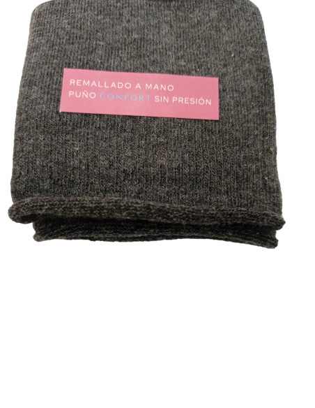 35-40 PACK 2 PARES ALGODÓN LISO SIN PUÑO GRIS MARENGO