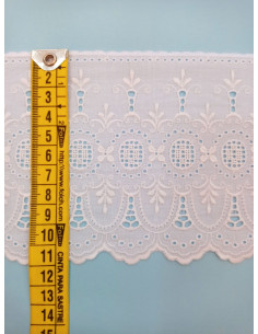 TIRA BORDADA BLANCA 11CM...