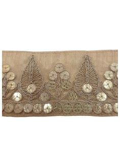 GALÓN BORDADO EN TOSTADO