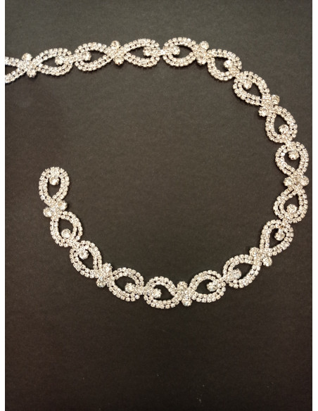 TIRA DE  STRASS, FORMA DE OCHOS, ENGARZADOS