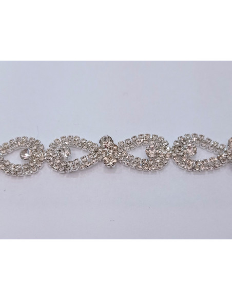 TIRA DE  STRASS, FORMA DE OCHOS, ENGARZADOS
