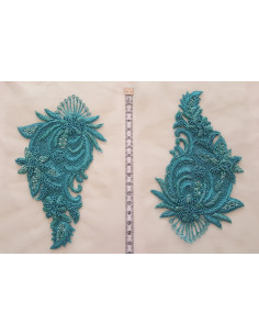 FLOR BORDADA METALIZADA