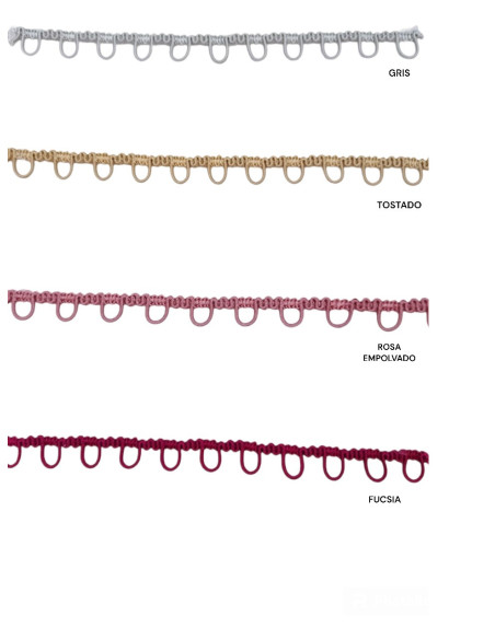 PASAMANERIA CON BOTONERA DE GOMA FINA