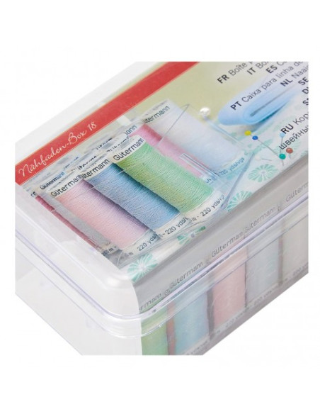 CAJA TRANSPARENTE PARA 18 BOBINAS GÜTERMANN