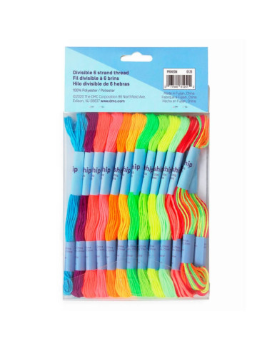 PACK DE 24 MADEJAS MULTI-HEBRAS DE...