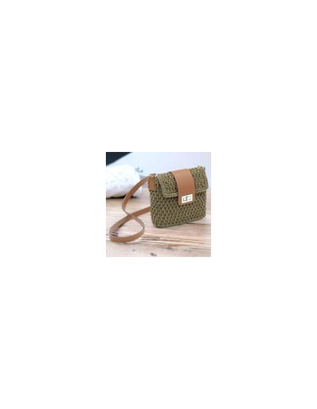 JUEGO BOLSO POLIPIEL  BEIGE 5 PCS.- 1 JUEGO