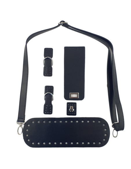 JUEGO BOLSO POLIPIEL  BEIGE 5 PCS.- 1 JUEGO