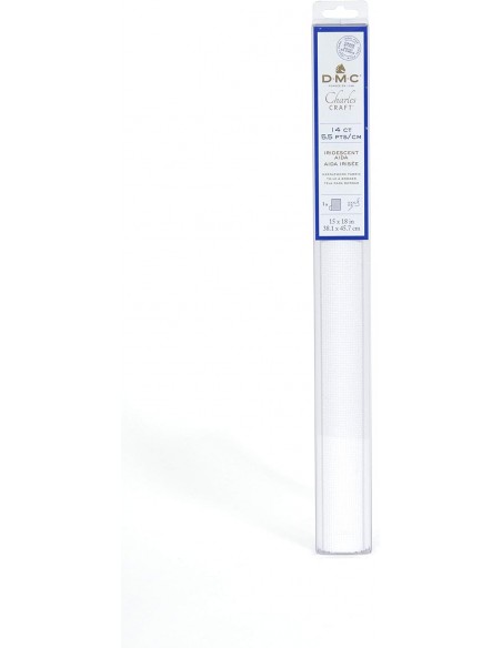 Tela Aida blanco para bordar precortada: 38,1 x 45,7 cm