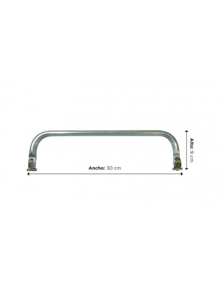 Boquilla de metal cuadrada para bolsos 30X9 cm