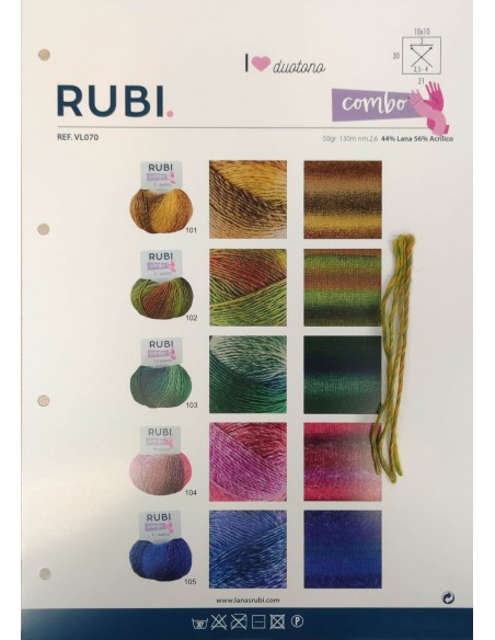 Lana Rubí VL070 Combo, ovillo 50 gr