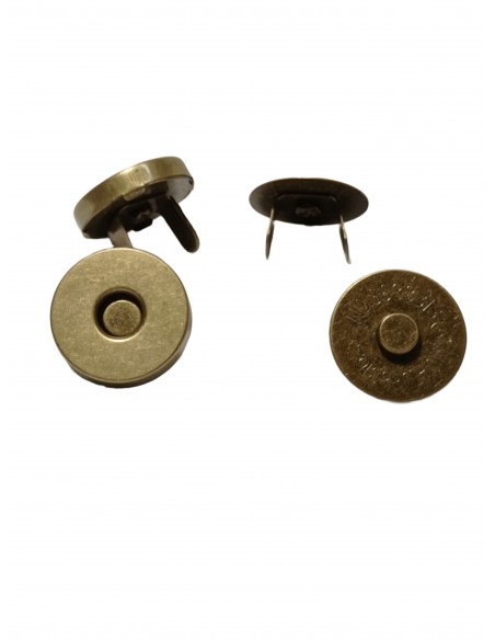 Cierre magnético 19mm dorado viejo con pestañas