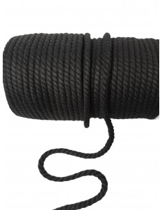 CORDON ALGODÓN 6mm color negro