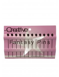 12 ALFILERES BOLA NEGRO