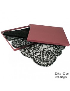 MANTILLA BLONDA NEGRA...