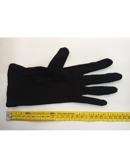 GUANTES 23 CM ALGODÓN negro (L)