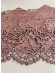 Tul bordado algodón maquillaje