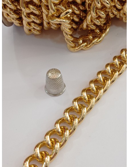 Cadena alumino dorado viejo 16mm