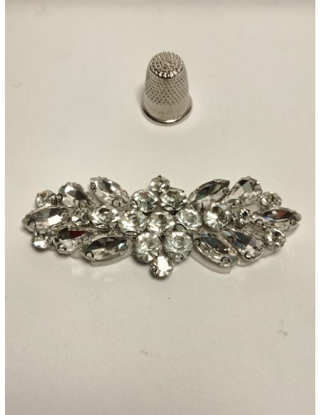 Cristar engarzado alargado termoadhesivo 82x33mm termoadhesivo