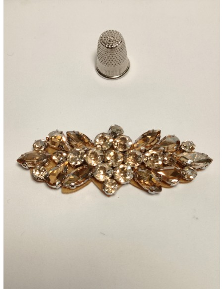 Cristar engarzado alargado termoadhesivo 82x33mm termoadhesivo