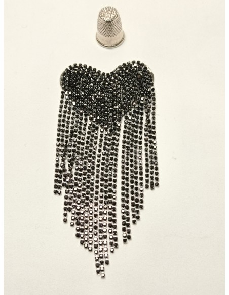 Cristar engarzado corazón termoadhesivo 120x50mm termoadhesivo