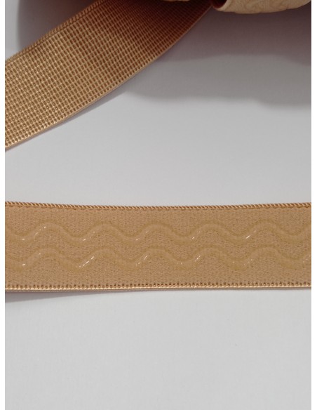 Elástico con silicona en color beige 18mm