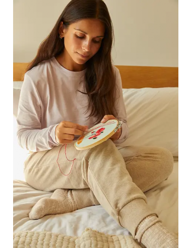 Kit de bordado campo de amapolas