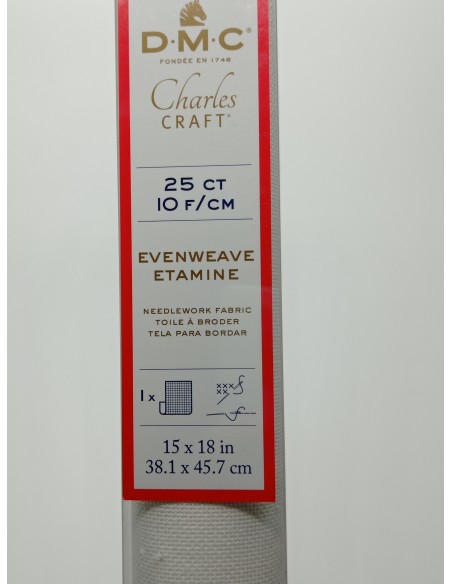 Tela etamine blanca para bordar precortada: 38,1 x 45,7 cm
