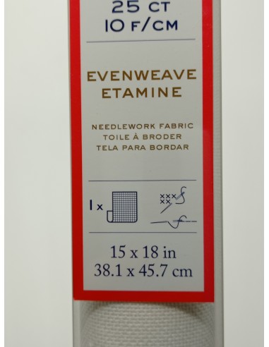 Tela etamine blanca para bordar...