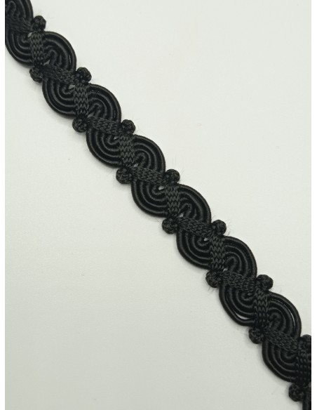 Galón negro ondas 12mm