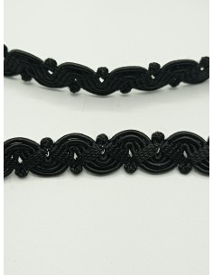 Galón negro ondas 12mm 2