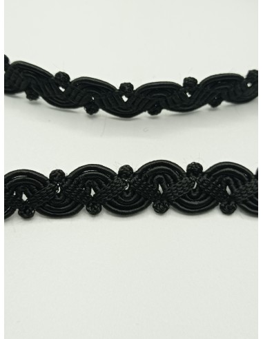 Galón negro ondas 12mm
