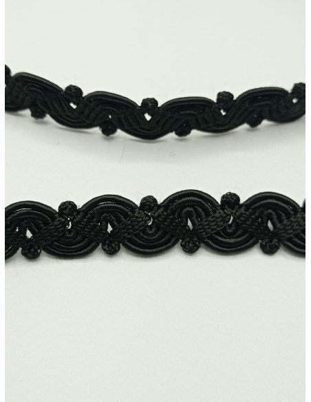 Galón negro ondas 12mm